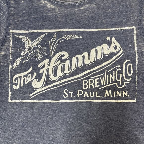 Recycled Karma Burnout Super Thin Hamm’s Brewing Retro Style Oversized Tee XS - Picture 10 of 13